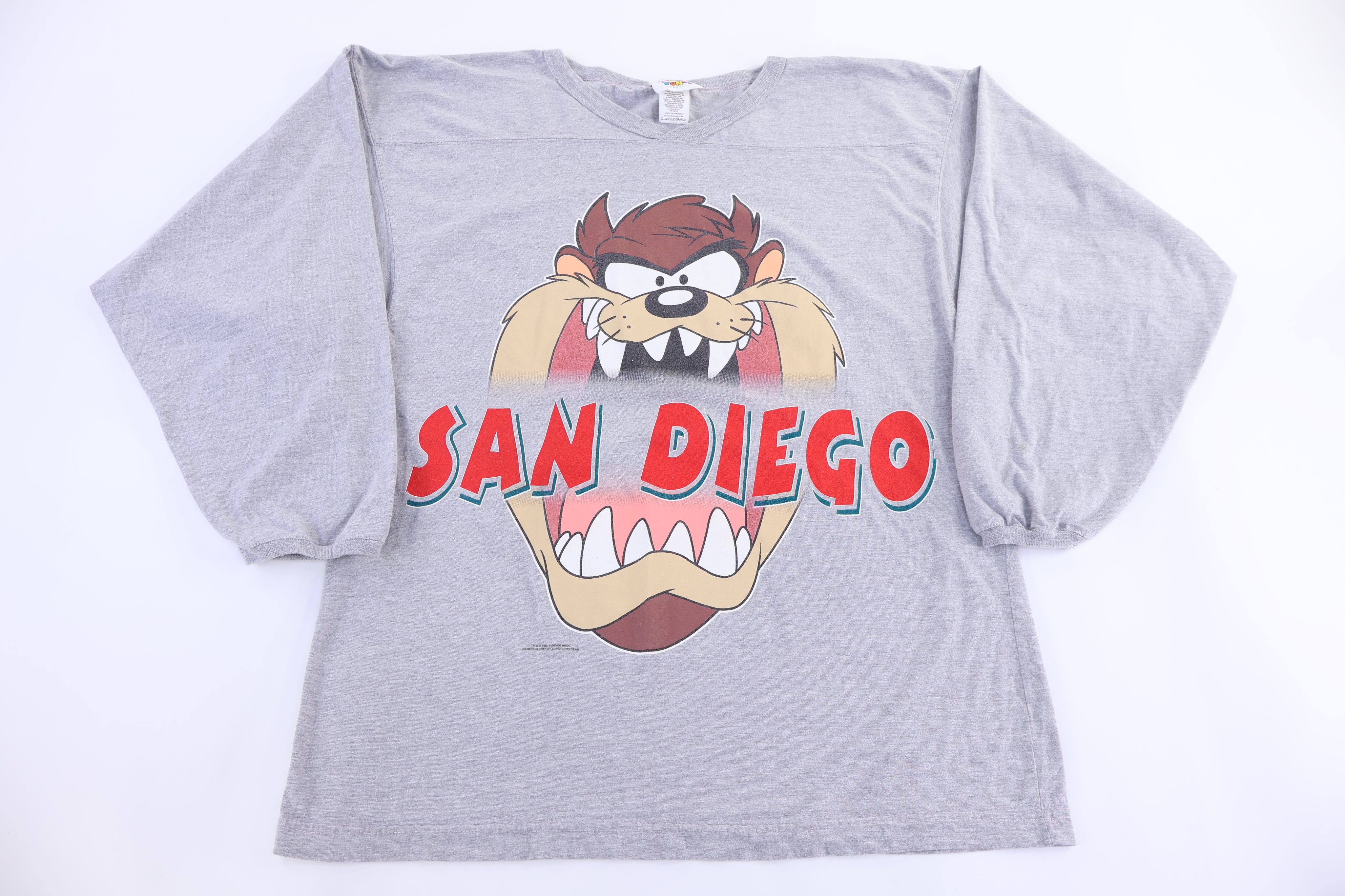 90's Looney Tunes Taz San Diego LS T-shirt - Shirts & Tops - Thrifted Threads