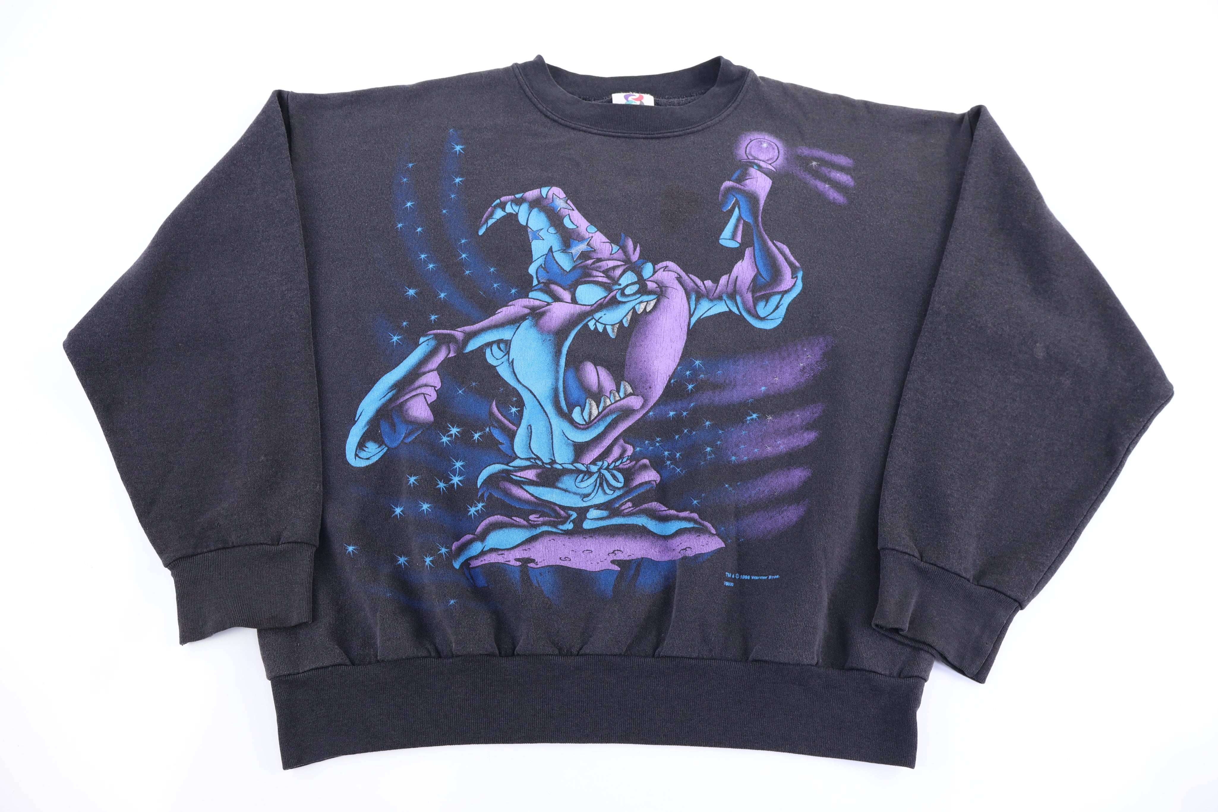 90's Looney Tunes Taz The Devil Graphic Sweatshirt - Sweatshirt - Thrifted Threads