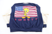 90's Looney Tunes Tweety Bird Bomber Jacket - jacket - Thrifted Threads