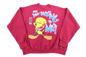 90's Looney Tunes Tweety Bird Humor Sweatshirt - Sweatshirt - Thrifted Threads