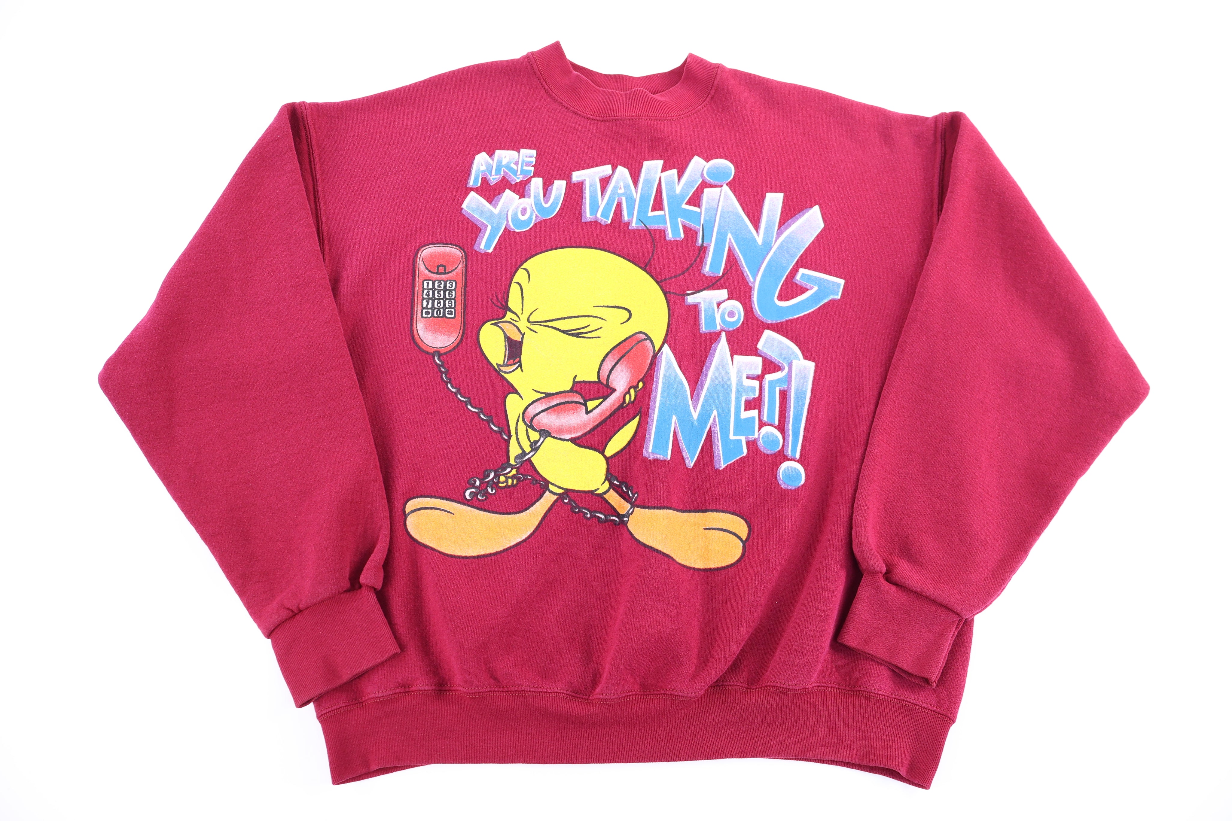 90's Looney Tunes Tweety Bird Humor Sweatshirt - Sweatshirt - Thrifted Threads
