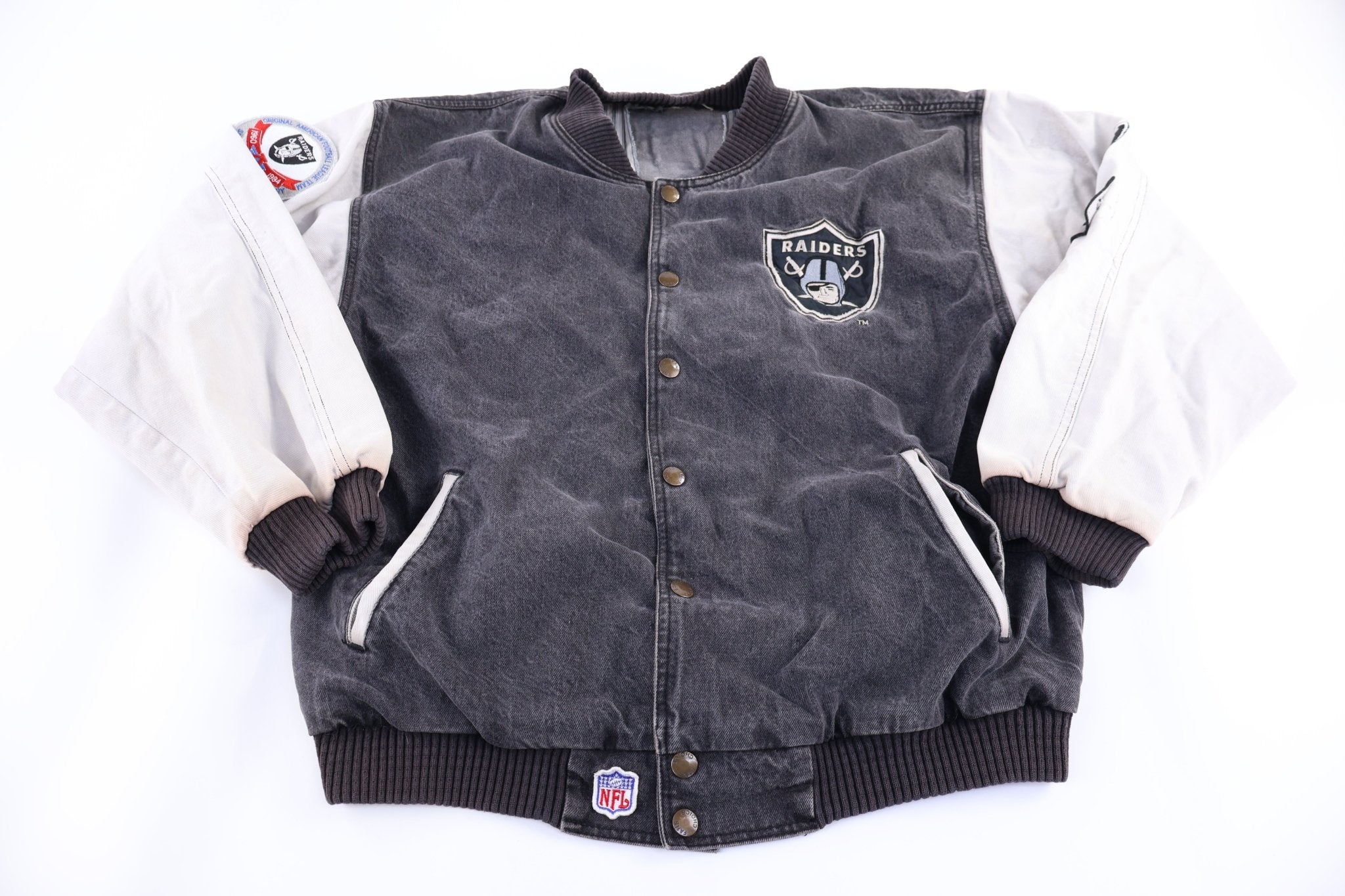 90's Los Angeles Raiders Football Jacket - Jacket - Thrifted Threads