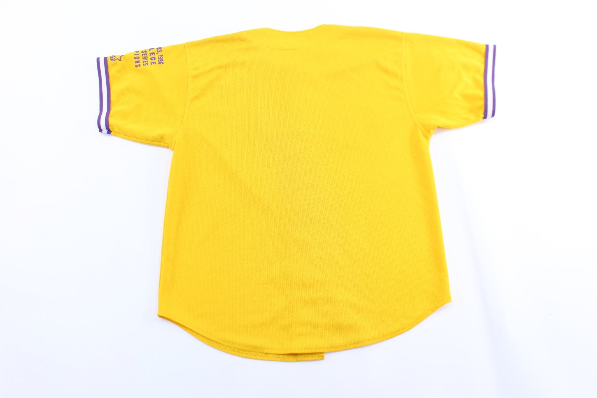 90's Louisiana State University Embroidered Starter Baseball Jersey - ThriftedThreads.com