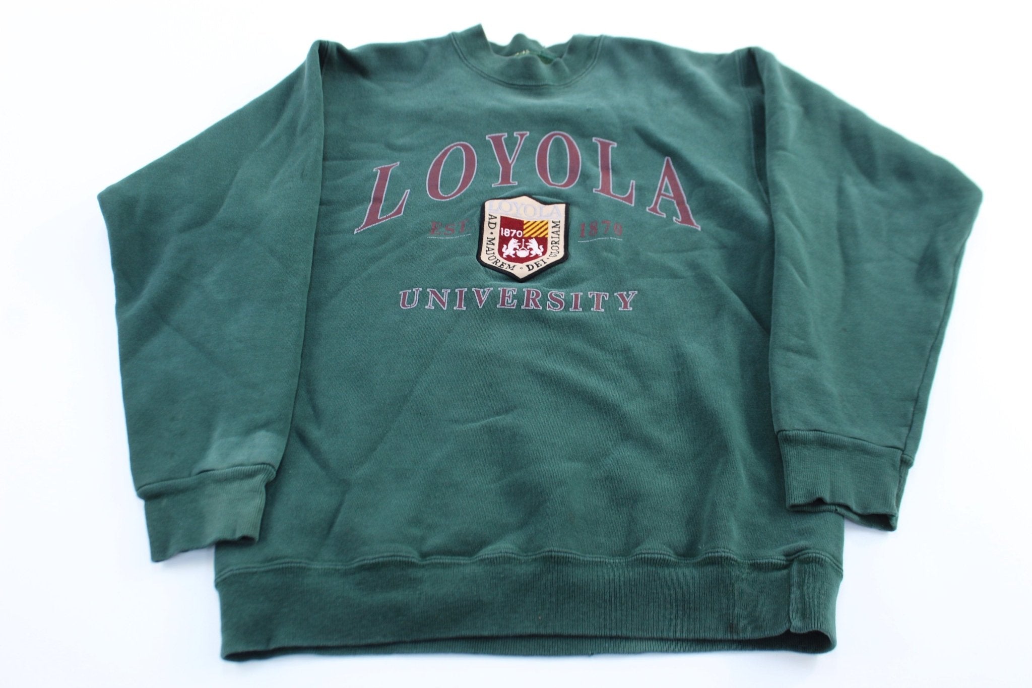 90's Loyola University Green Sweatshirt - ThriftedThreads.com
