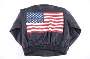 90's Lucky Leather USA Team Full Zip Leather Jacket - Jacket - Thrifted Threads