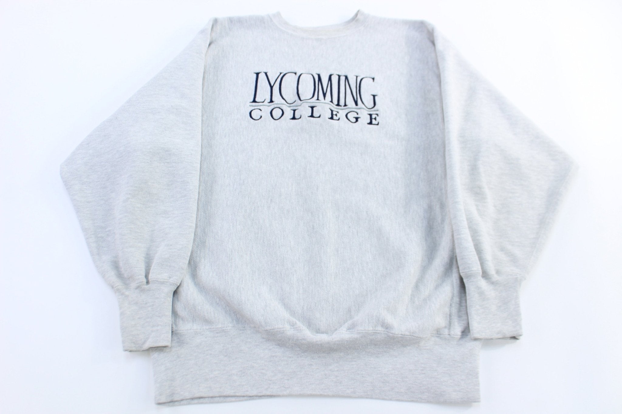 90's Lycoming College Embroidered Sweatshirt - Sweatshirts - Thrifted Threads