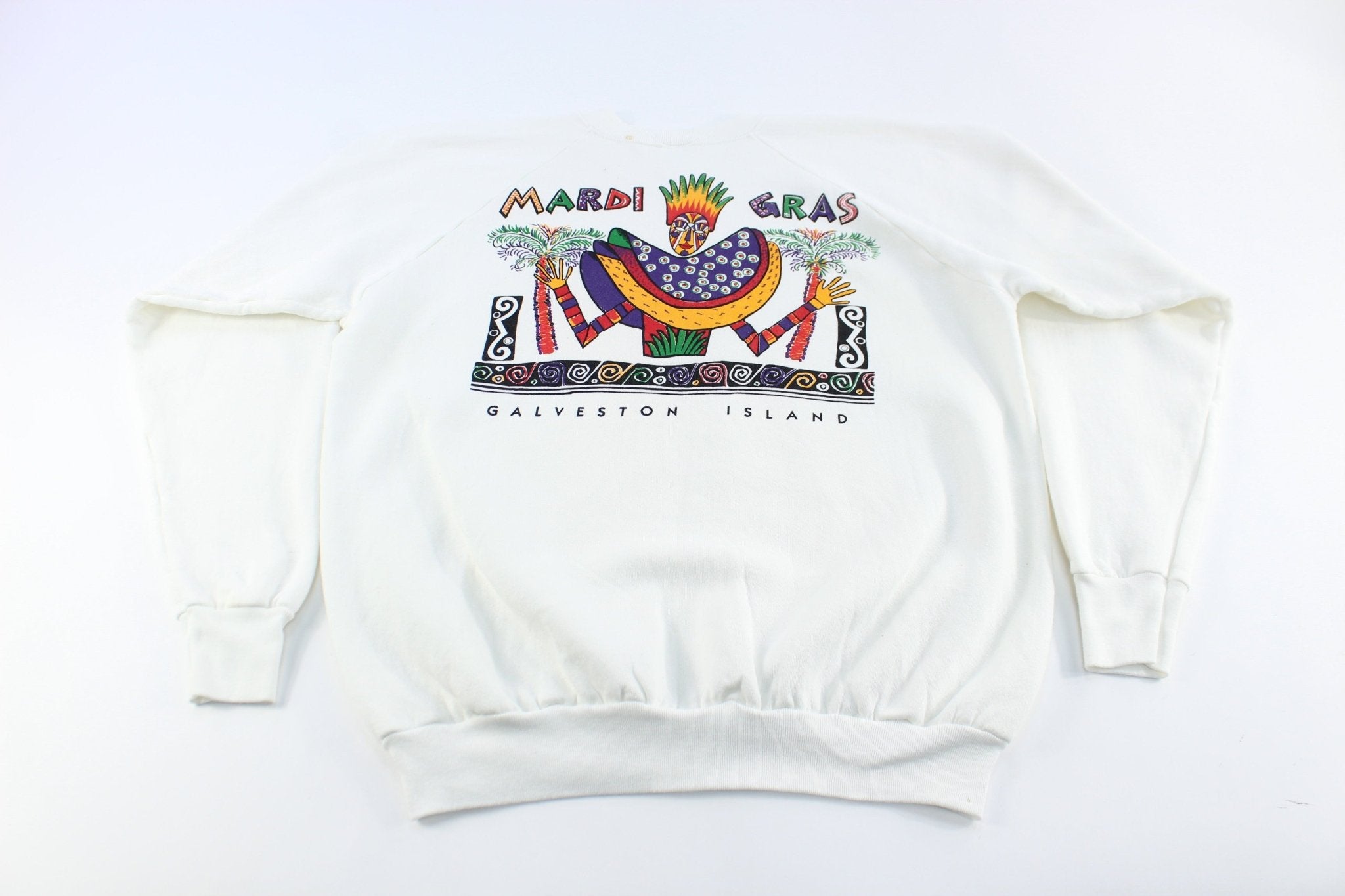 90's Mardi Gras Galveston Island Sweatshirt - ThriftedThreads.com