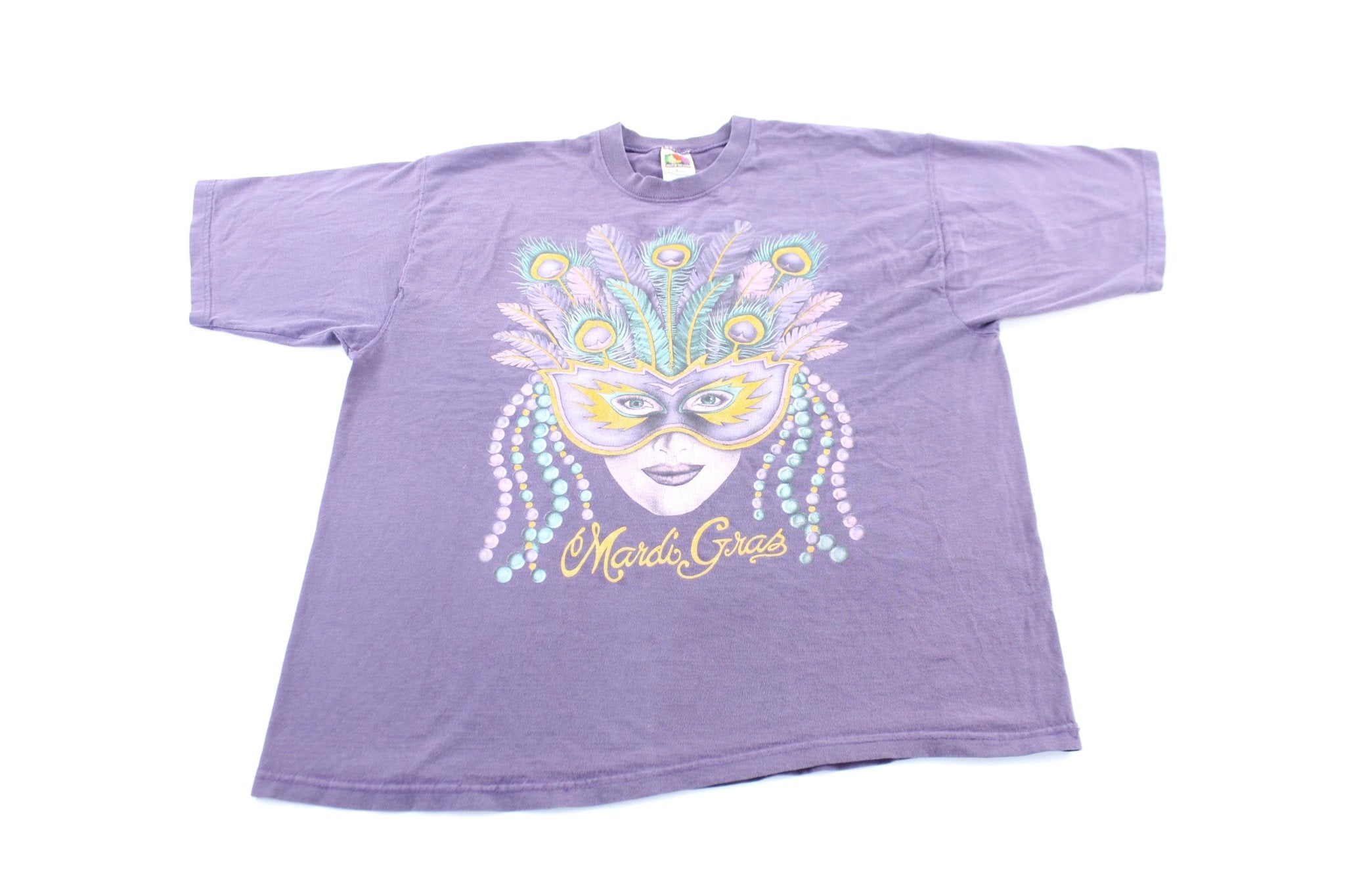 90's Mardi Gras Graphic T - Shirt - ThriftedThreads.com