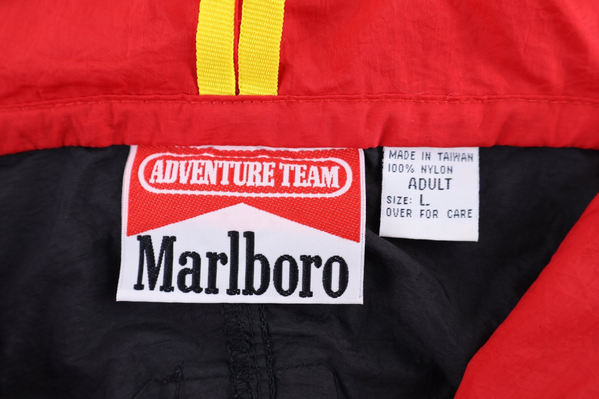 90's Marlboro Black & Red Pullover Windbreaker - Jacket - Thrifted Threads