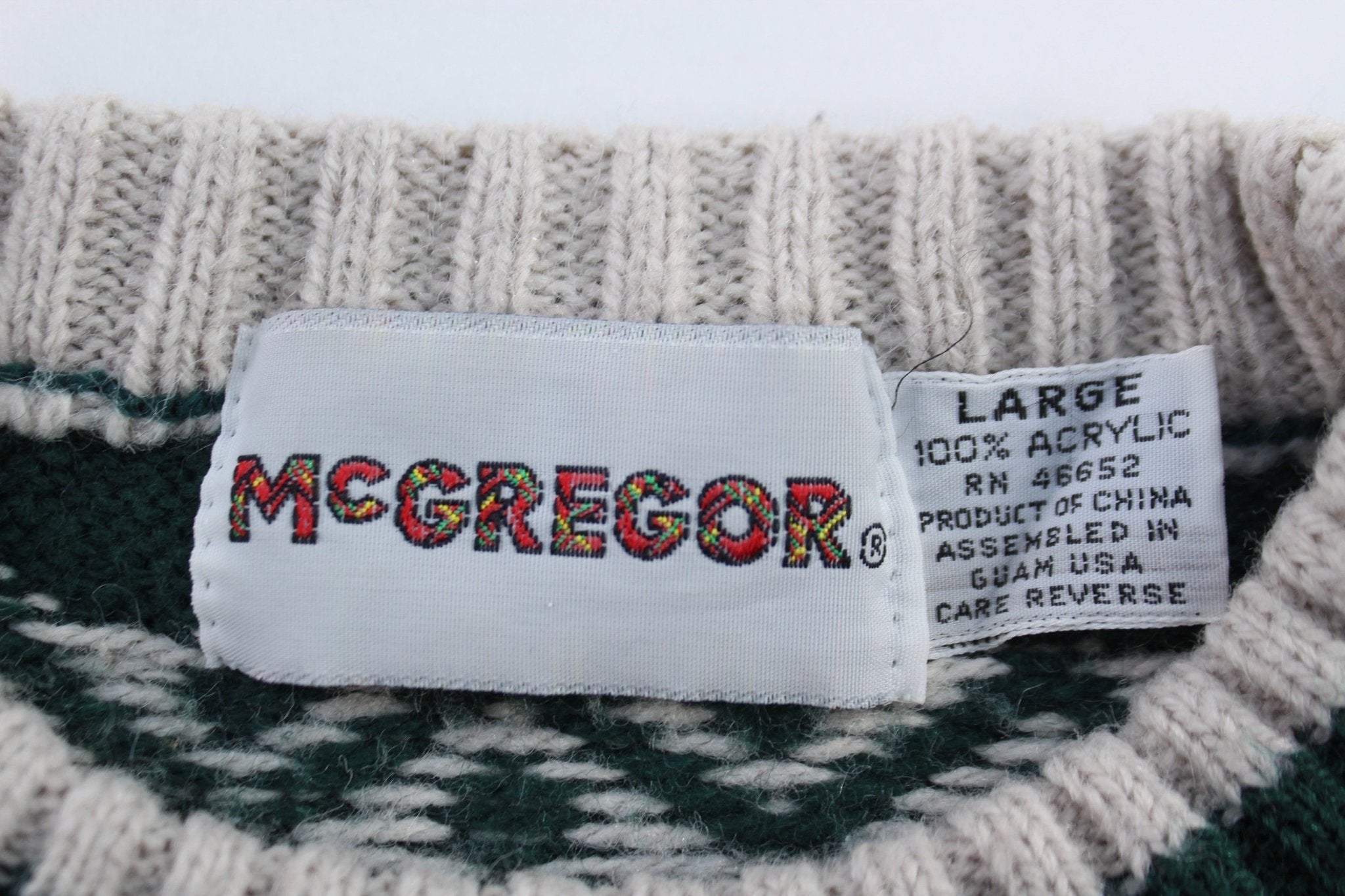 90's McGregor Multipatterned Knit Sweater - ThriftedThreads.com