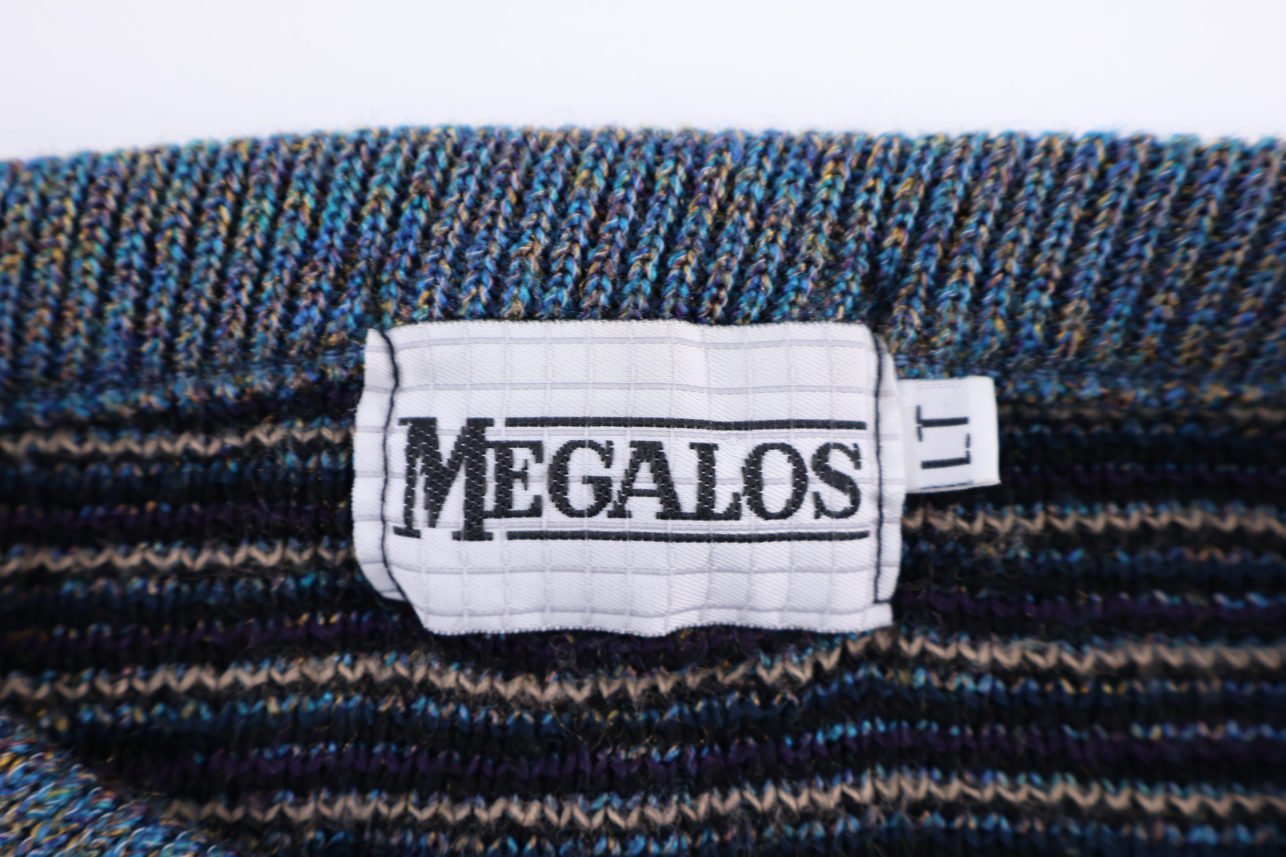 90's Megalos Multipattern Knit Sweater - Sweater - Thrifted Threads