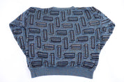 90's Megalos Multipattern Knit Sweater - Sweater - Thrifted Threads