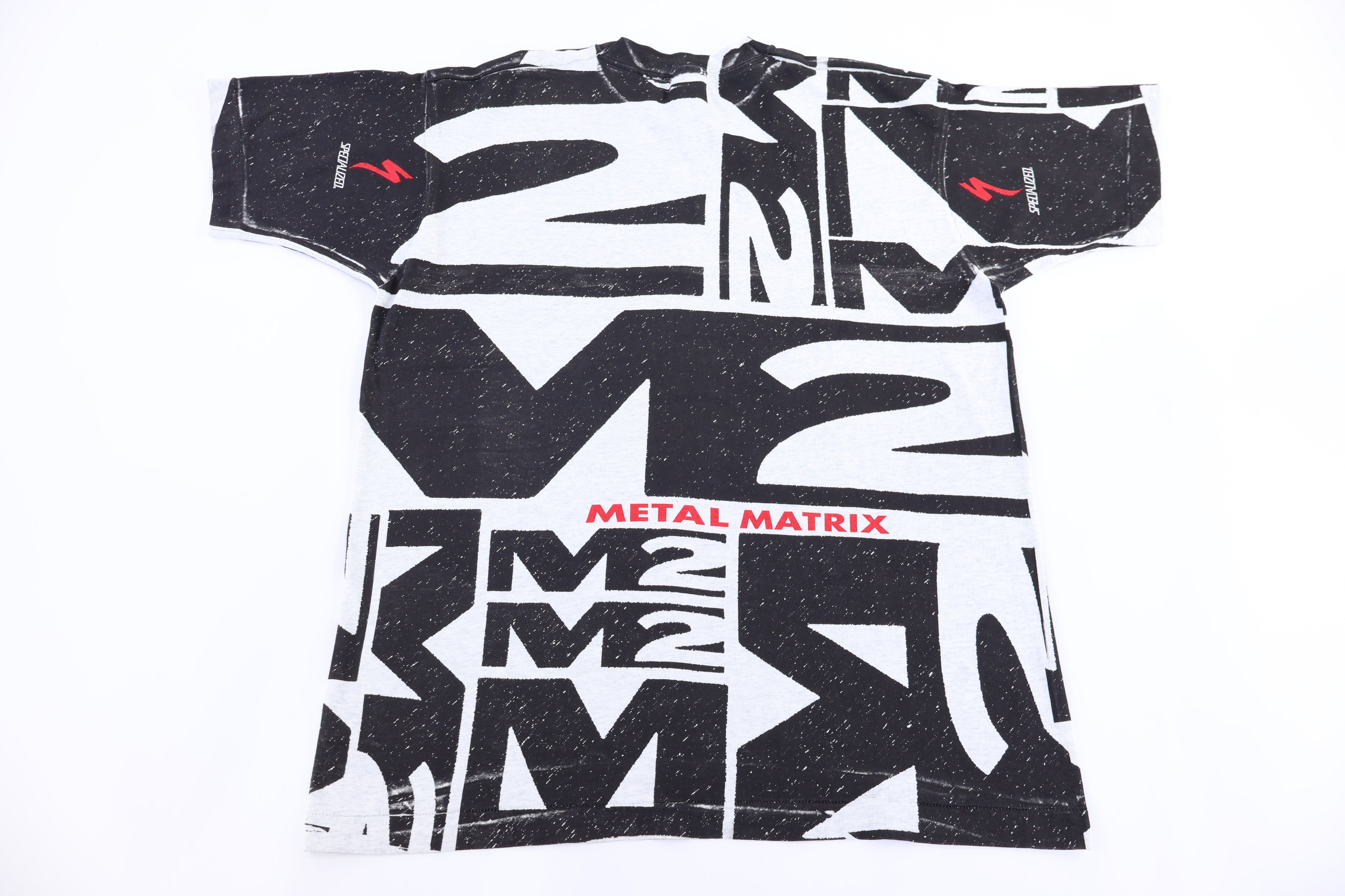 90's Metal Matrix All Over Graphic T-shirt - Shirts & Tops - Thrifted Threads