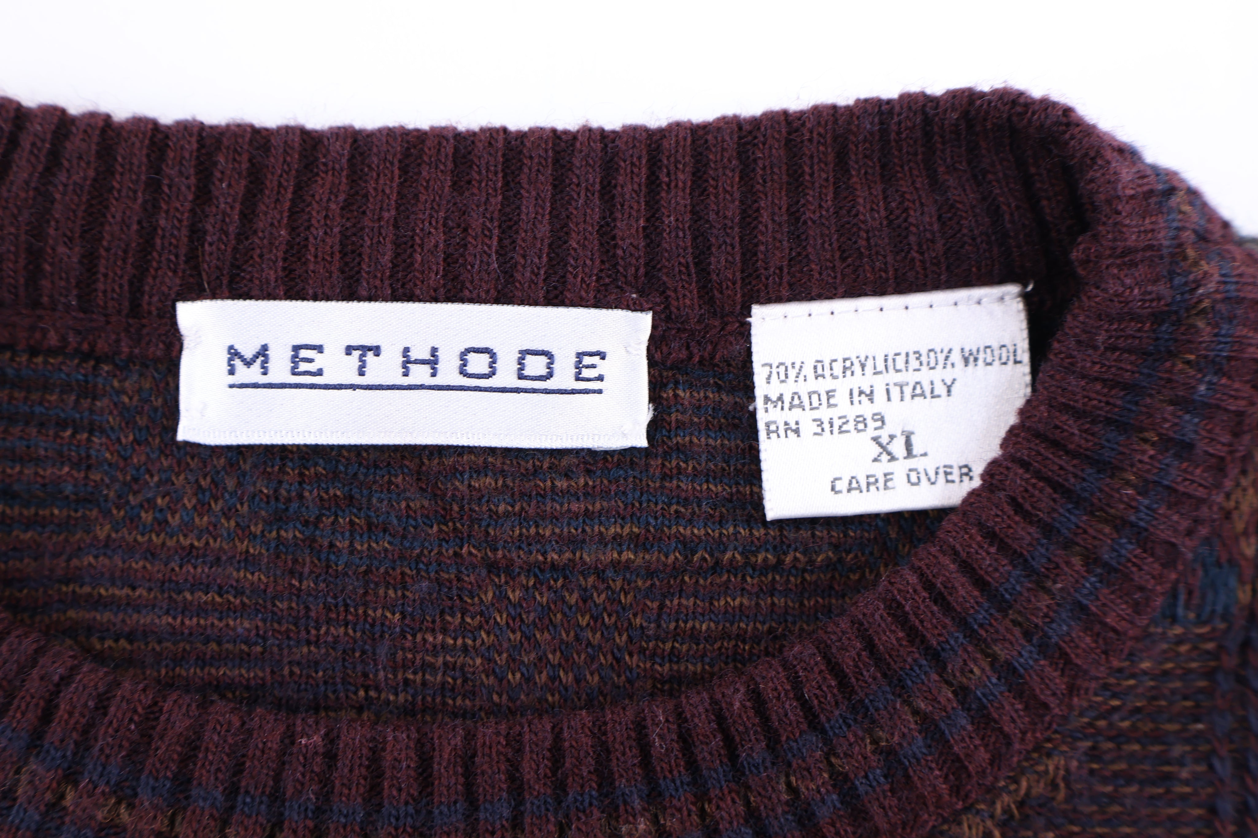 90's Methode Multipattern Knit Sweater - Sweater - Thrifted Threads