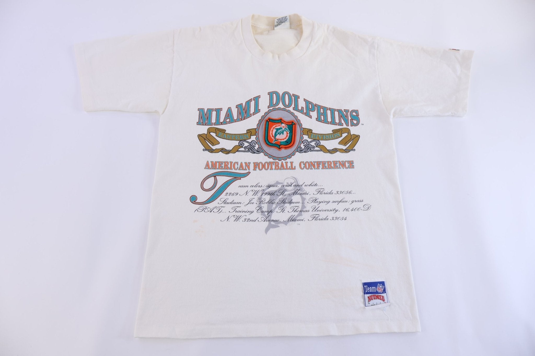 90's Miami Dolphins Football T-shirt - Shirts & Tops - Thrifted Threads