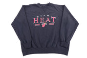 90's Miami Heat Basketball Embroidered Sweatshirt - Sweatshirt - Thrifted Threads