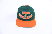 90's Miami Hurricanes Embroidered Snapback Hat - Hats - Thrifted Threads