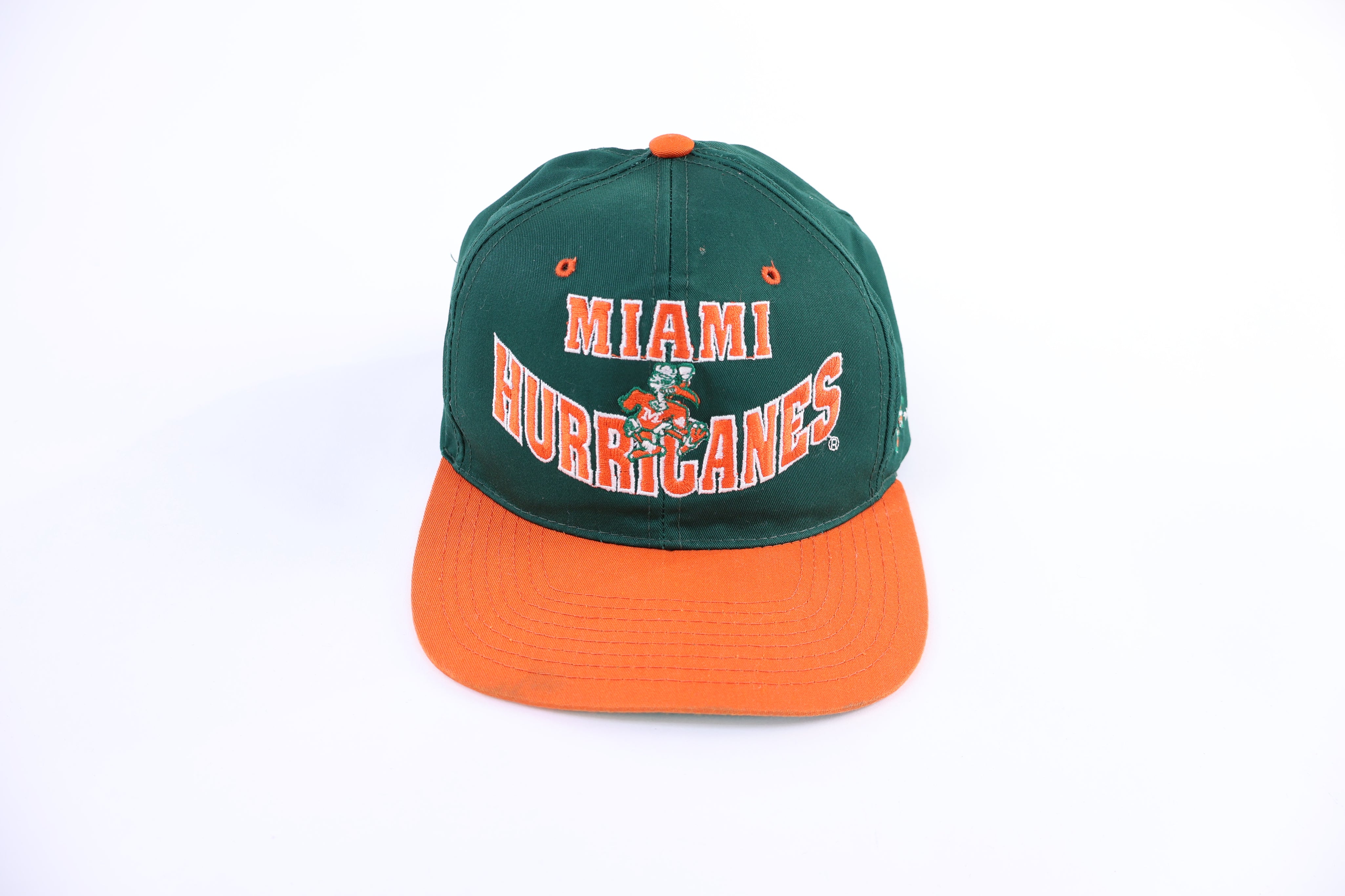90's Miami Hurricanes Embroidered Snapback Hat - Hats - Thrifted Threads