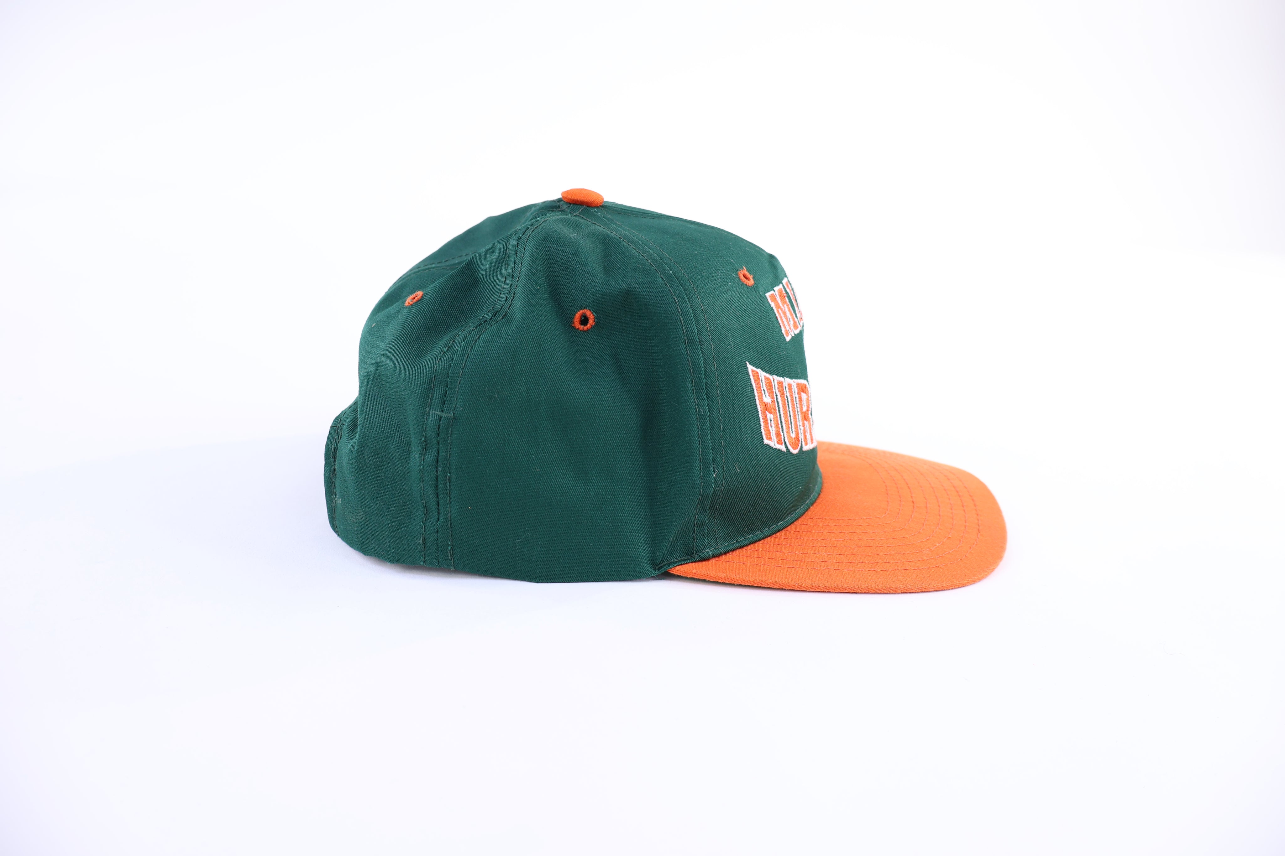90's Miami Hurricanes Embroidered Snapback Hat - Hats - Thrifted Threads