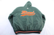 90's Miami Hurricanes Embroidered Starter Hooded Jacket - ThriftedThreads.com