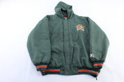 90's Miami Hurricanes Embroidered Starter Hooded Jacket - ThriftedThreads.com