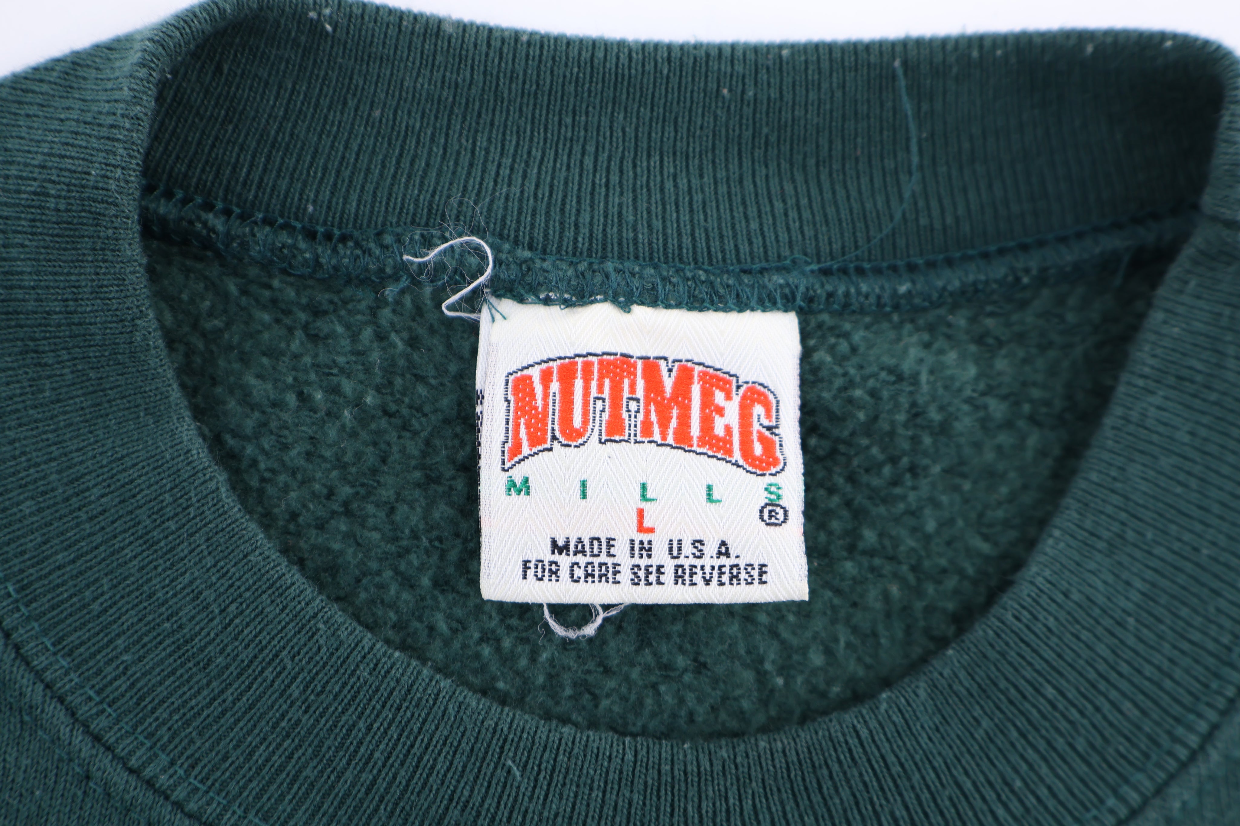 90's Miami Hurricanes Embroidered Sweatshirt - Sweatshirt - Thrifted Threads