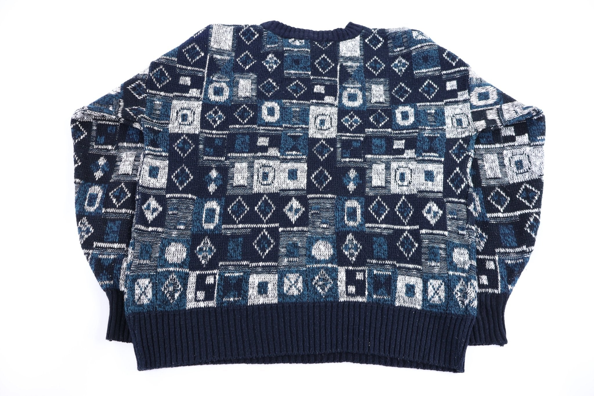90's Michael Gerald Multipattern Knit Sweater - Sweater - Thrifted Threads
