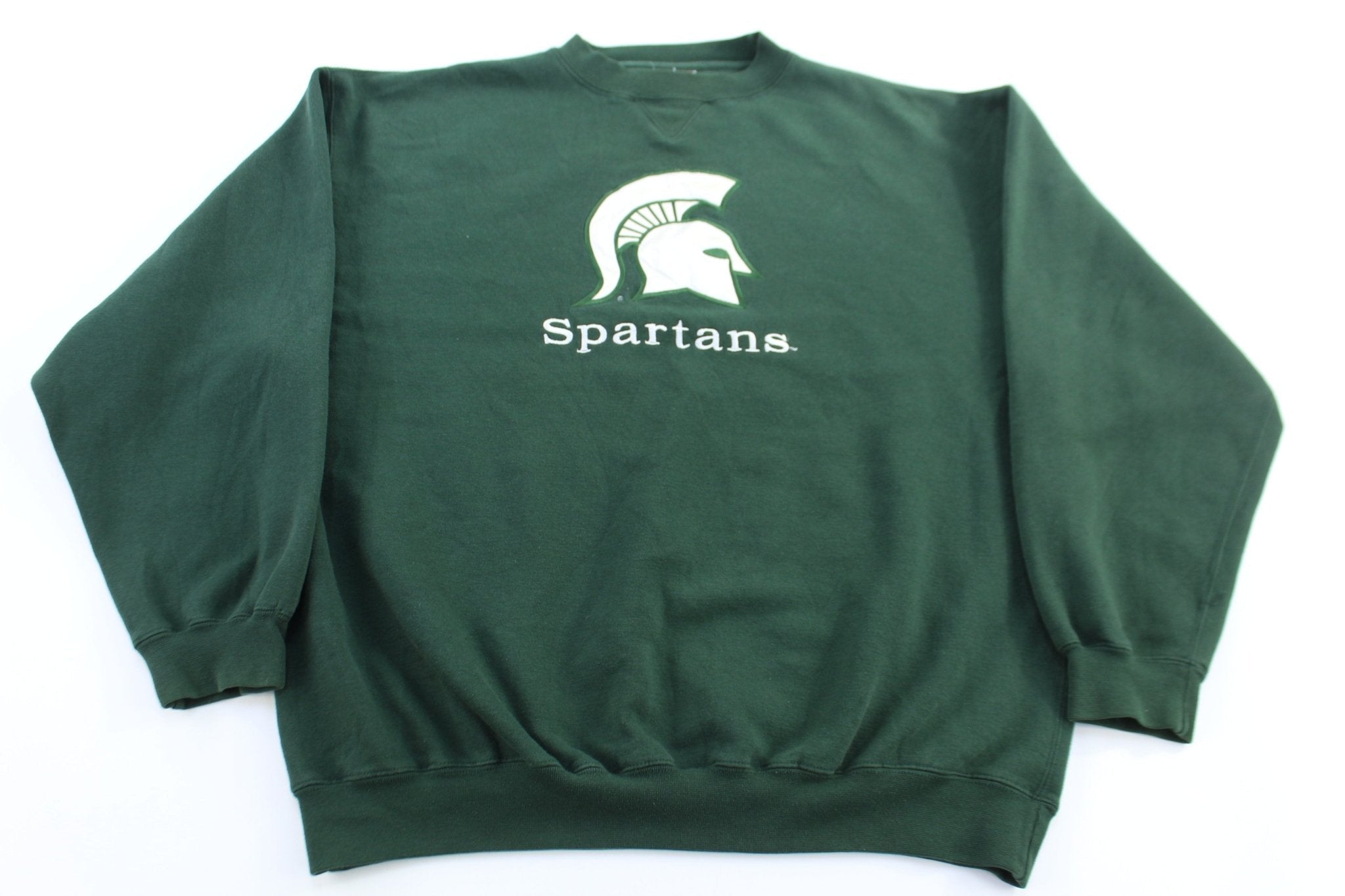 90's Michigan State Spartans Embroidered Sweatshirt - Sweatshirt - Thrifted Threads