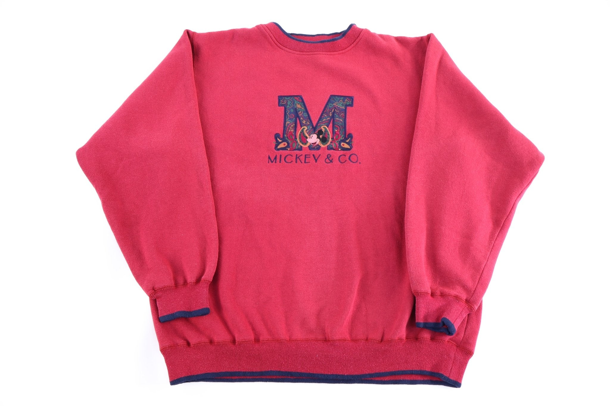 90's Mickey & Co Embroidered Logo Sweatshirt - Sweatshirt - Thrifted Threads