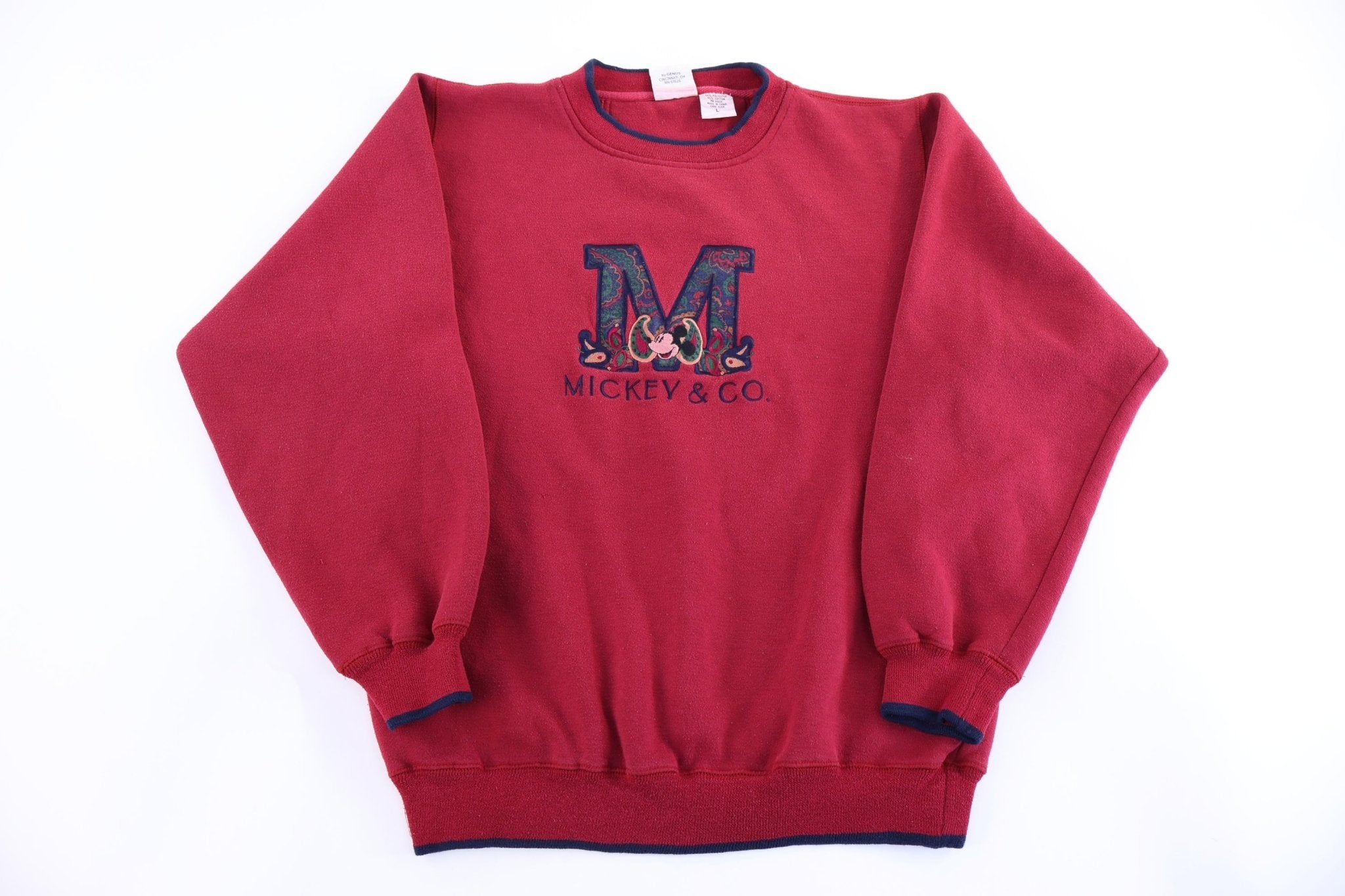 90's Mickey & Co Mickey Mouse Embroidered Sweatshirt - Sweatshirt - Thrifted Threads