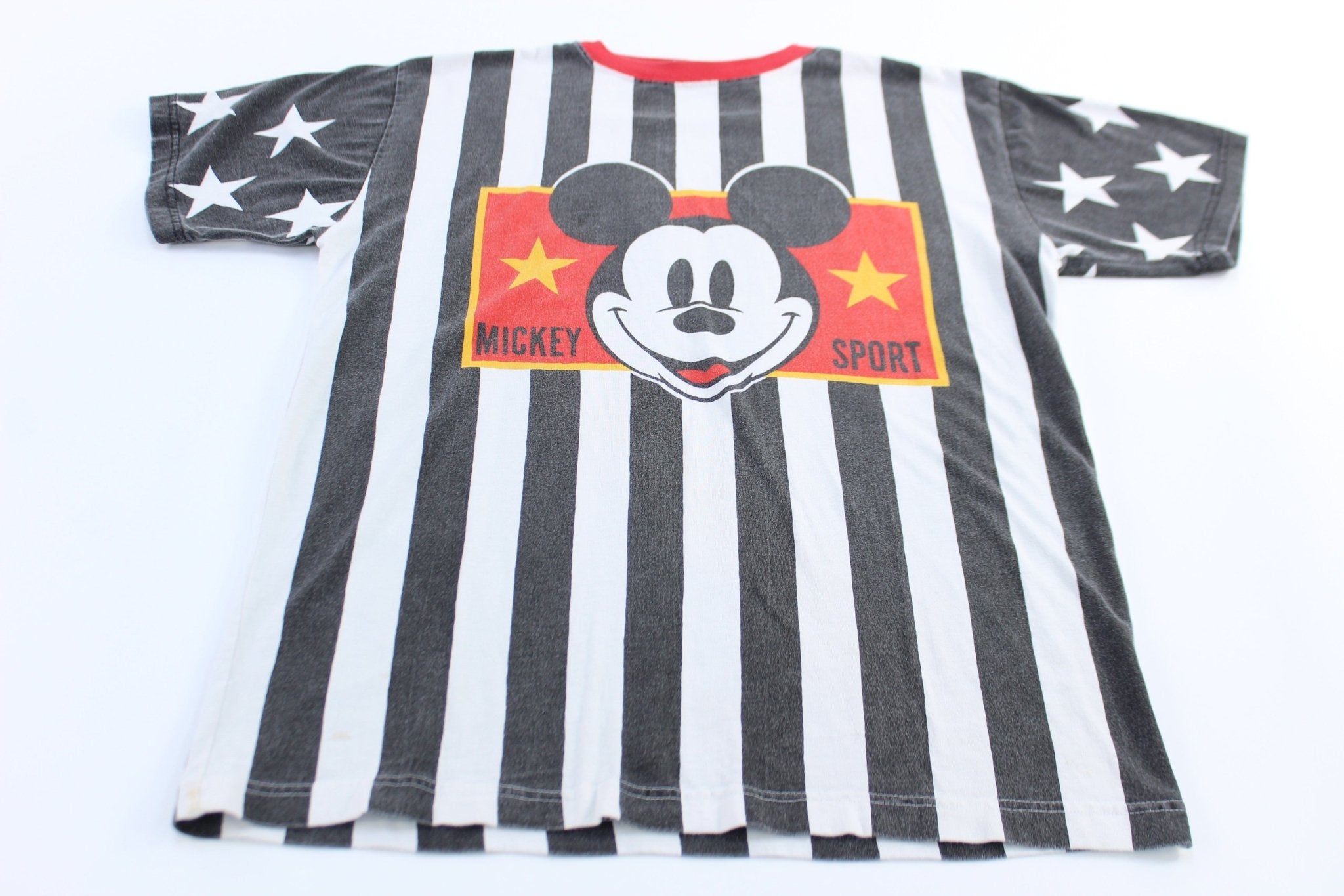 90's Mickey & Co. Mickey Sport Striped T-Shirt - ThriftedThreads.com