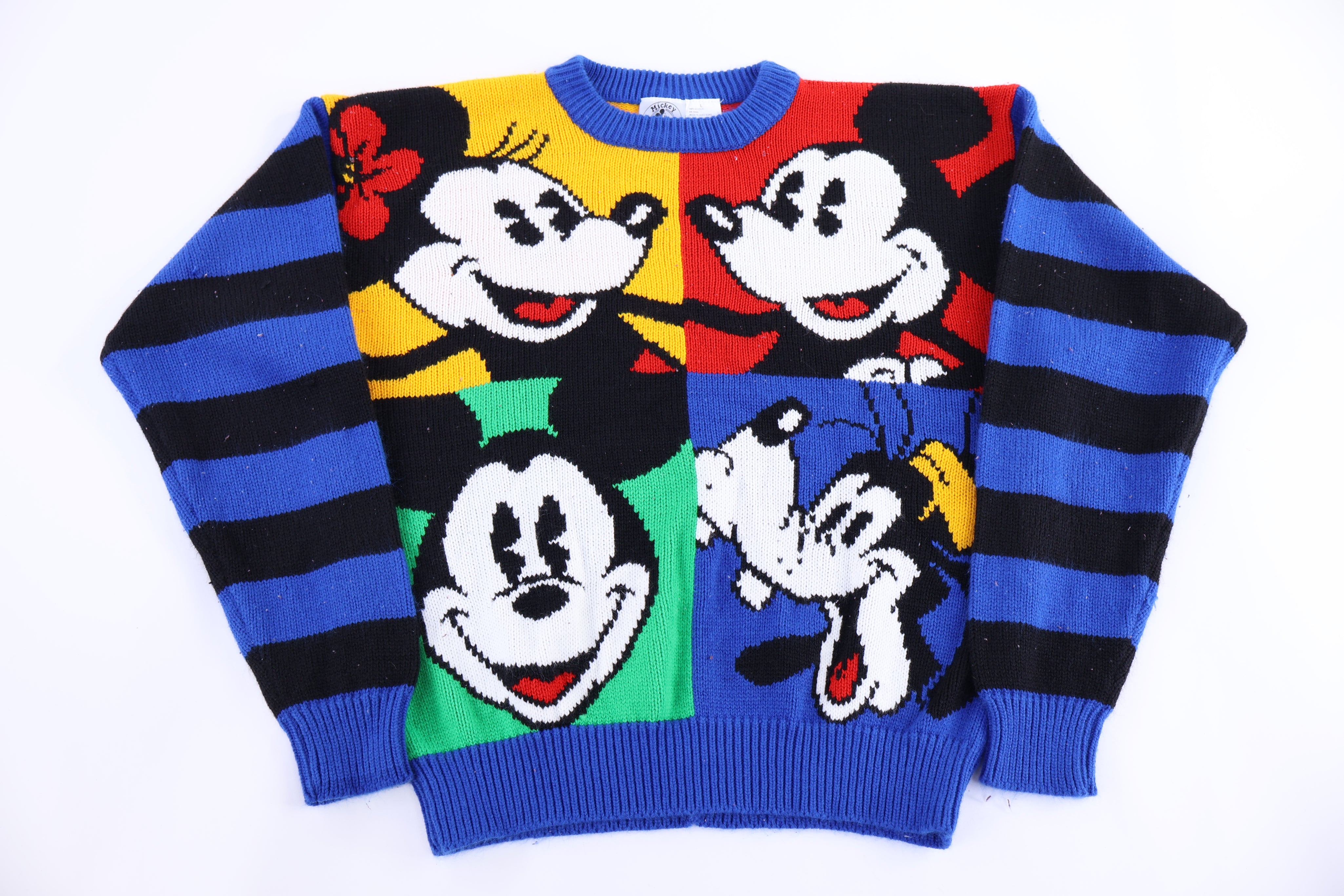 90's Mickey & Co Multicolor Knit Sweater - Sweater - Thrifted Threads