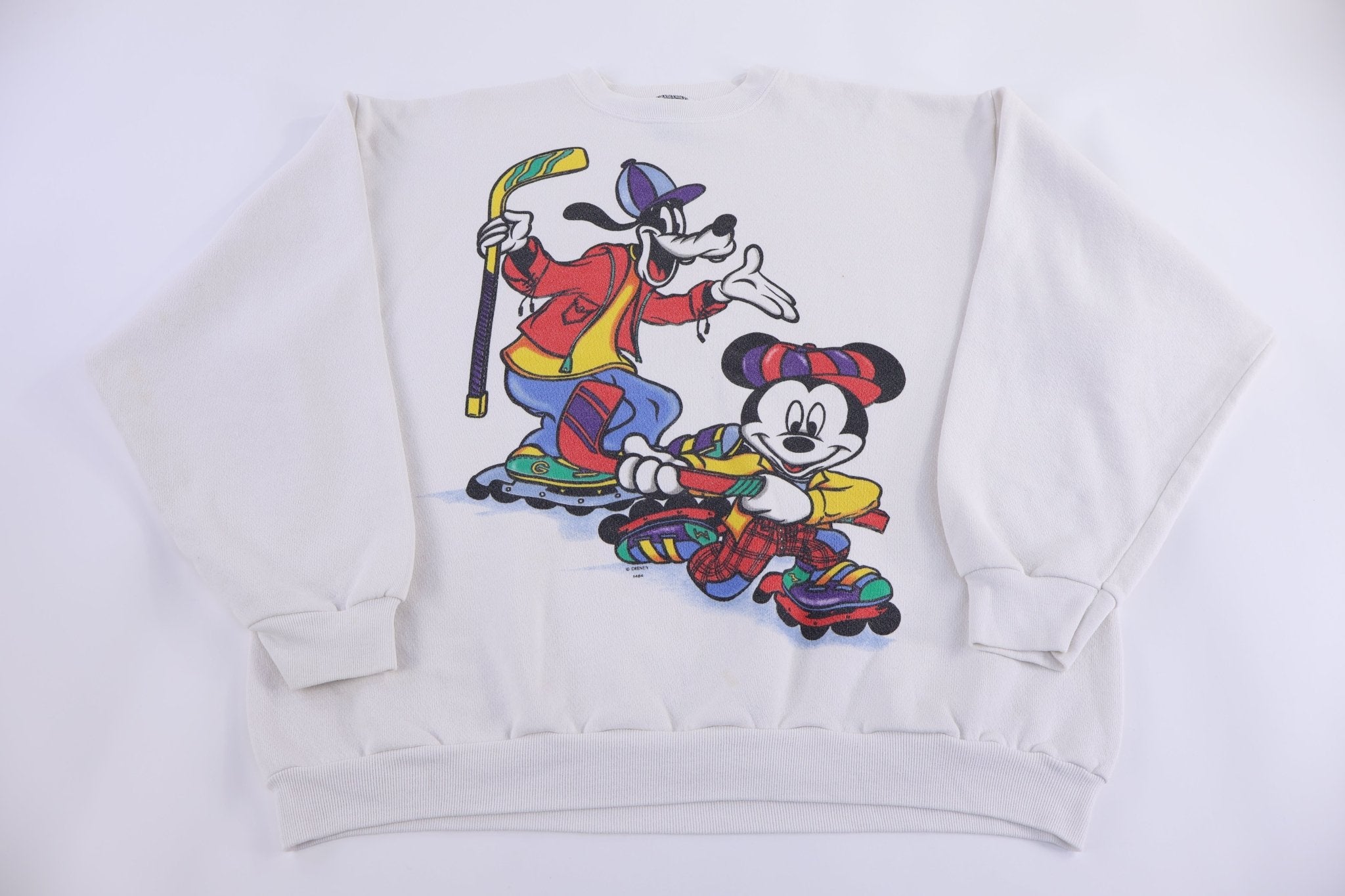90's Mickey & Goofy Graphic Sweatshirt - Sweatshirt - Thrifted Threads