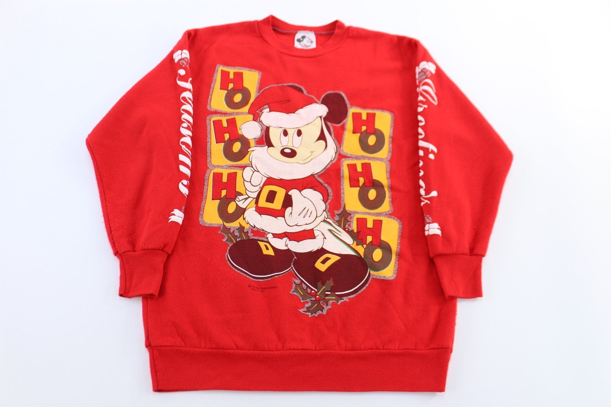 90's Mickey Mouse Christmas Themed Sweater - Sweater - Thrifted Threads