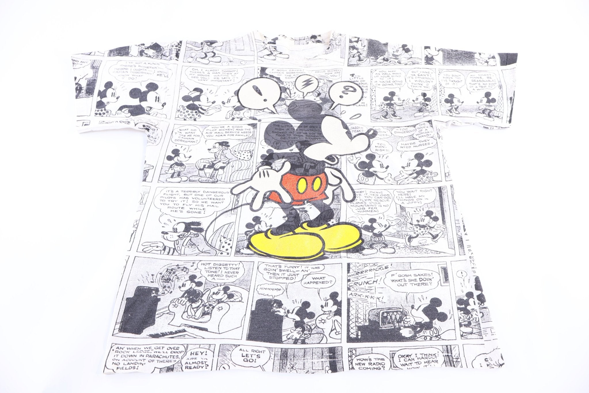 90's Mickey Mouse Comic All Over Graphic T-shirt - Shirts & Tops - Thrifted Threads