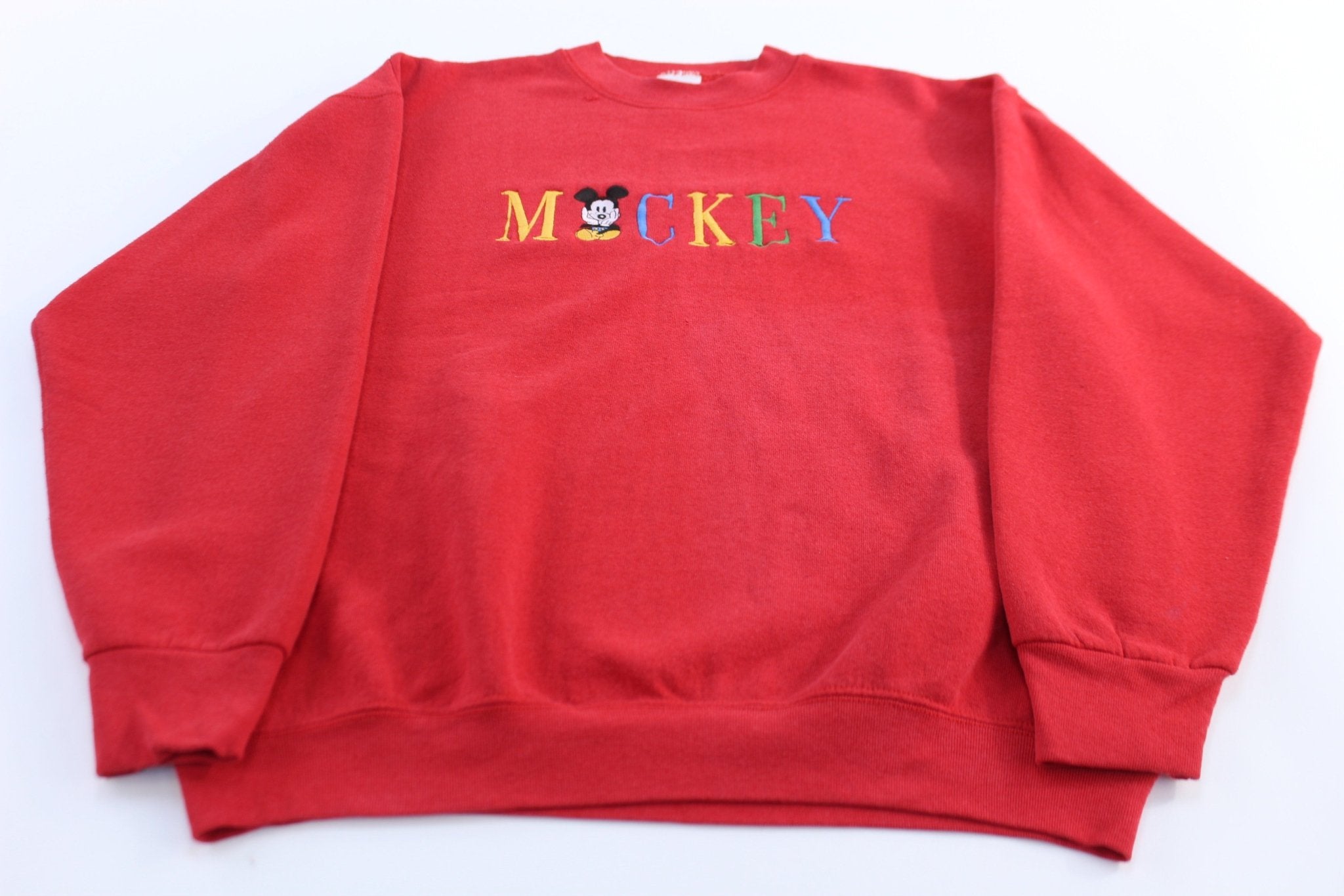 90's Mickey Mouse Embroidered Sweatshirt - ThriftedThreads.com