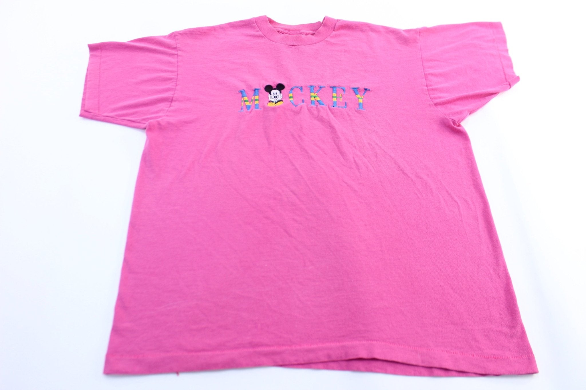 90's Mickey Mouse Embroidered T-Shirt - ThriftedThreads.com