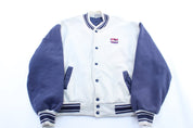 90's Mickey Mouse Embroidered Varsity Jacket - ThriftedThreads.com