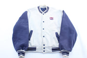 90's Mickey Mouse Embroidered Varsity Jacket - Jacket - Thrifted Threads