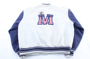 90's Mickey Mouse Embroidered Varsity Jacket - Jacket - Thrifted Threads