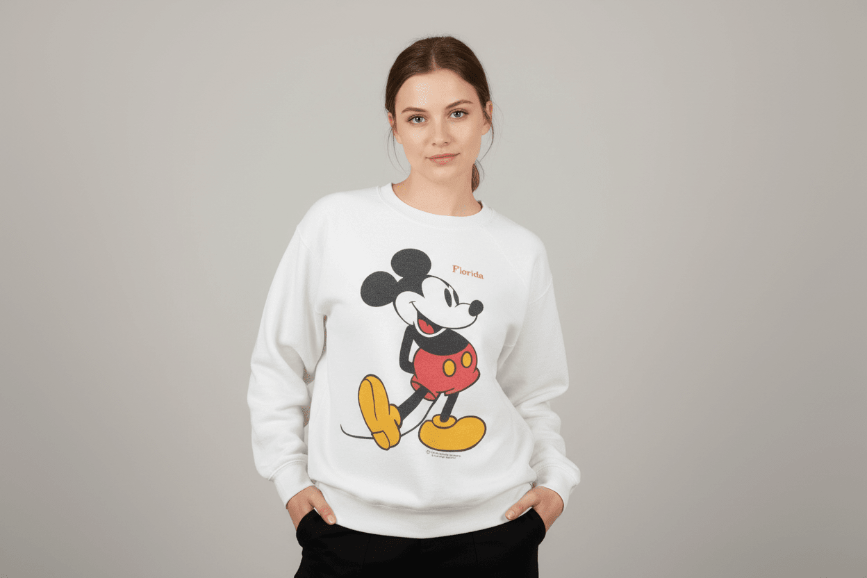 90's Mickey Mouse Graphic Sweatshirt - Sweatshirt - Thrifted Threads