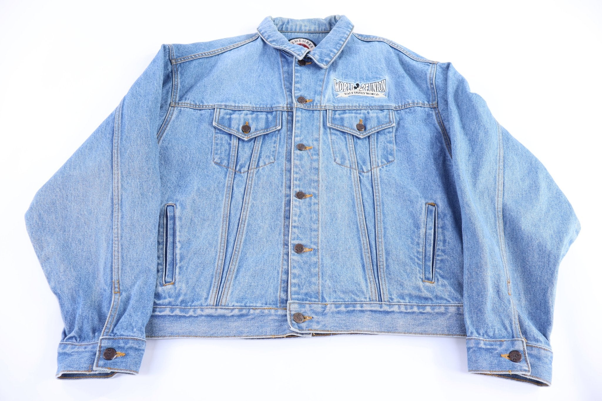 90's Mickey Mouse World Reunion Denim Jacket - Jacket - Thrifted Threads