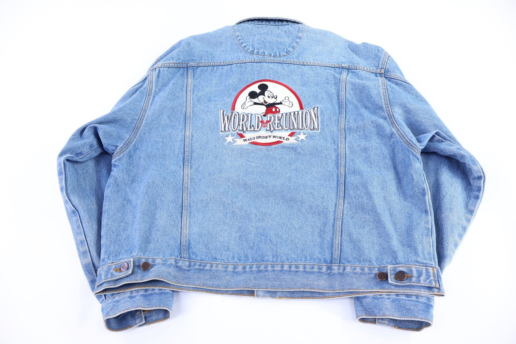 90's Mickey Mouse World Reunion Denim Jacket - Jacket - Thrifted Threads