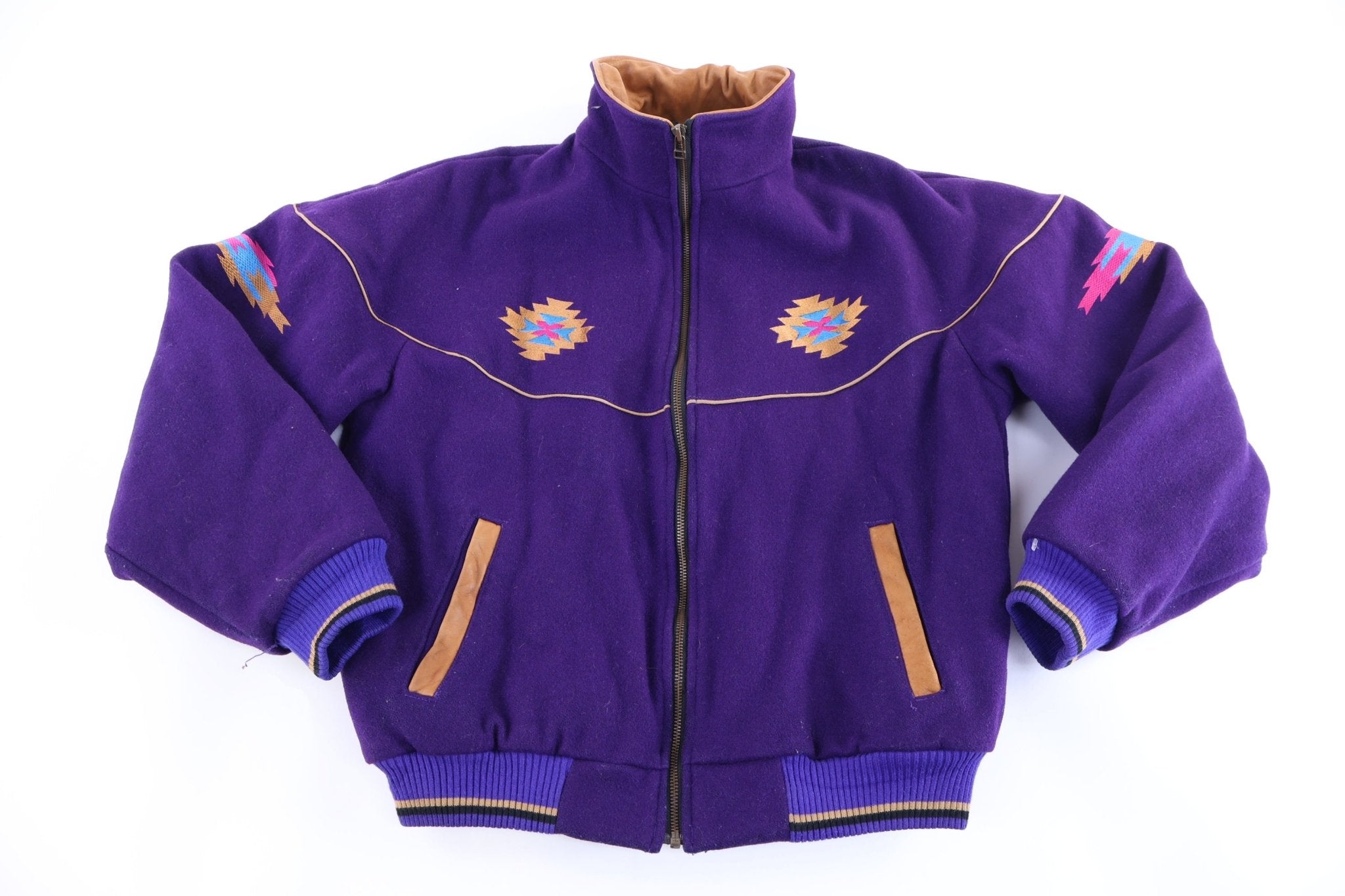 90's Mid West Garment Co Full Zip Wool Jacket - Jacket - Thrifted Threads