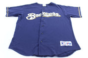 90's Milwaukee Brewers Majestic Baseball Jersey - ThriftedThreads.com