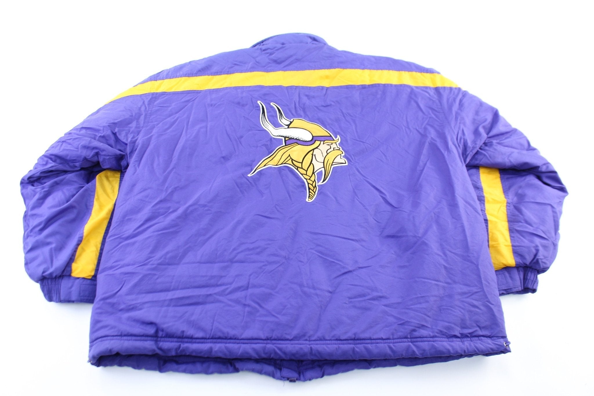 90's Minnesota Vikings Embroidered Logo Athletic Zip Up Jacket - Jacket - Thrifted Threads
