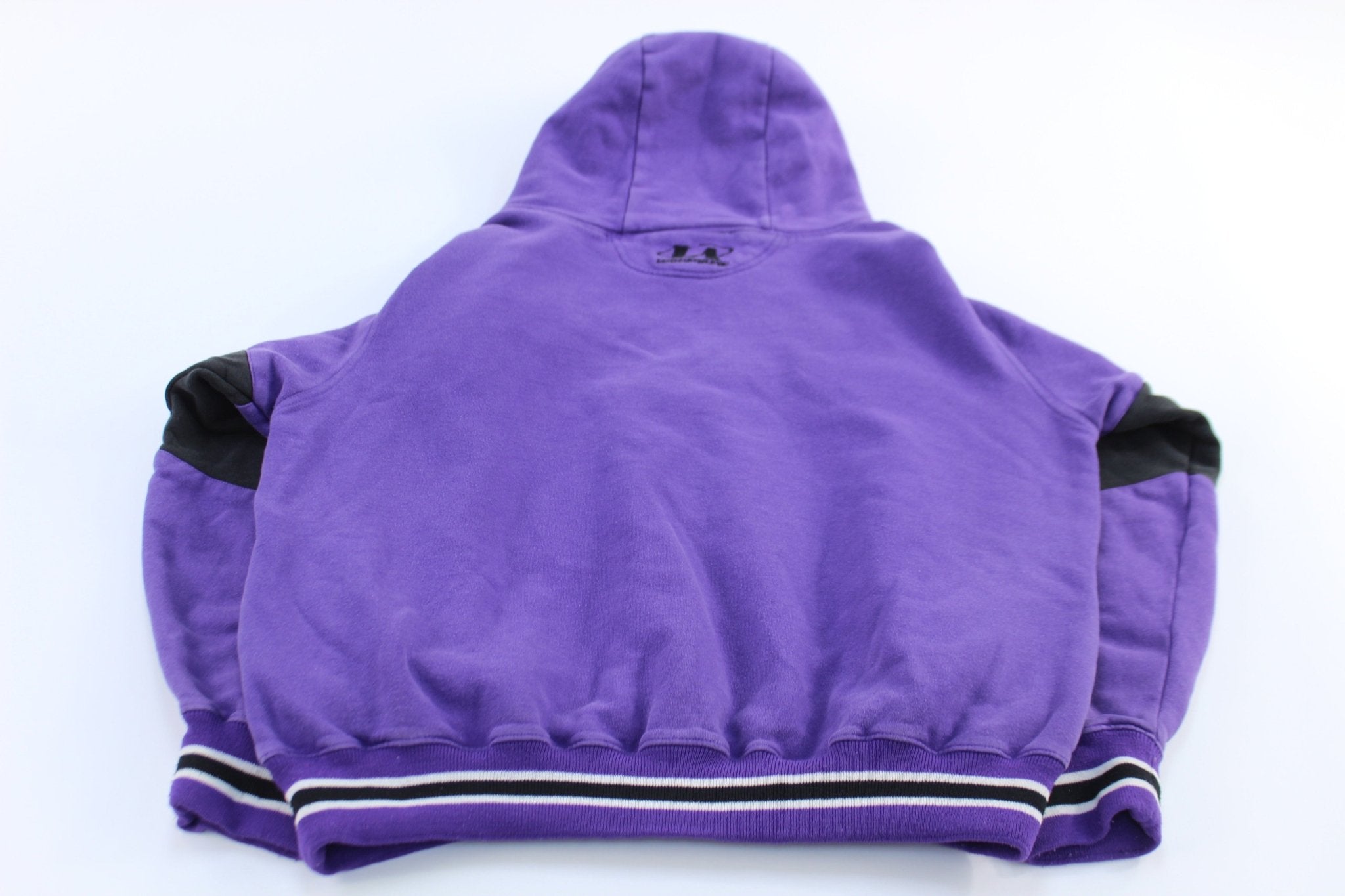 90's Minnesota Vikings Football Embroidered Logo Athletic Pullover Hoodie - ThriftedThreads.com