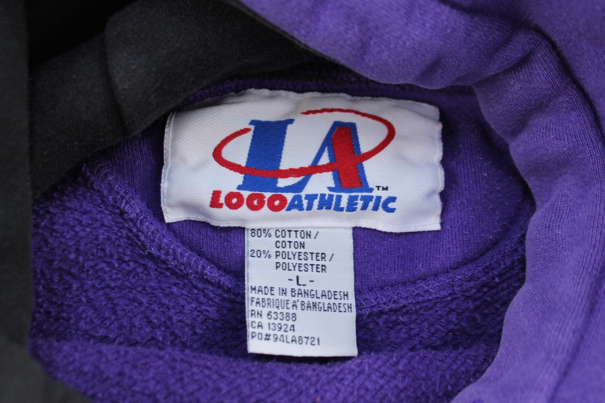 90's Minnesota Vikings Football Embroidered Logo Athletic Pullover Hoodie - ThriftedThreads.com