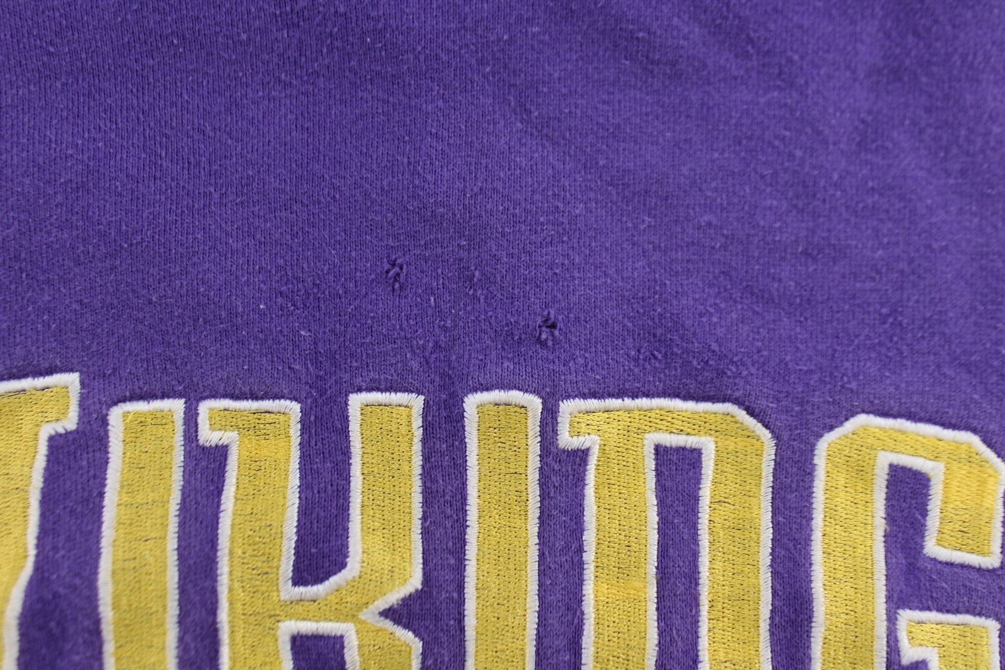 90's Minnesota Vikings Football Embroidered Logo Athletic Pullover Hoodie - ThriftedThreads.com