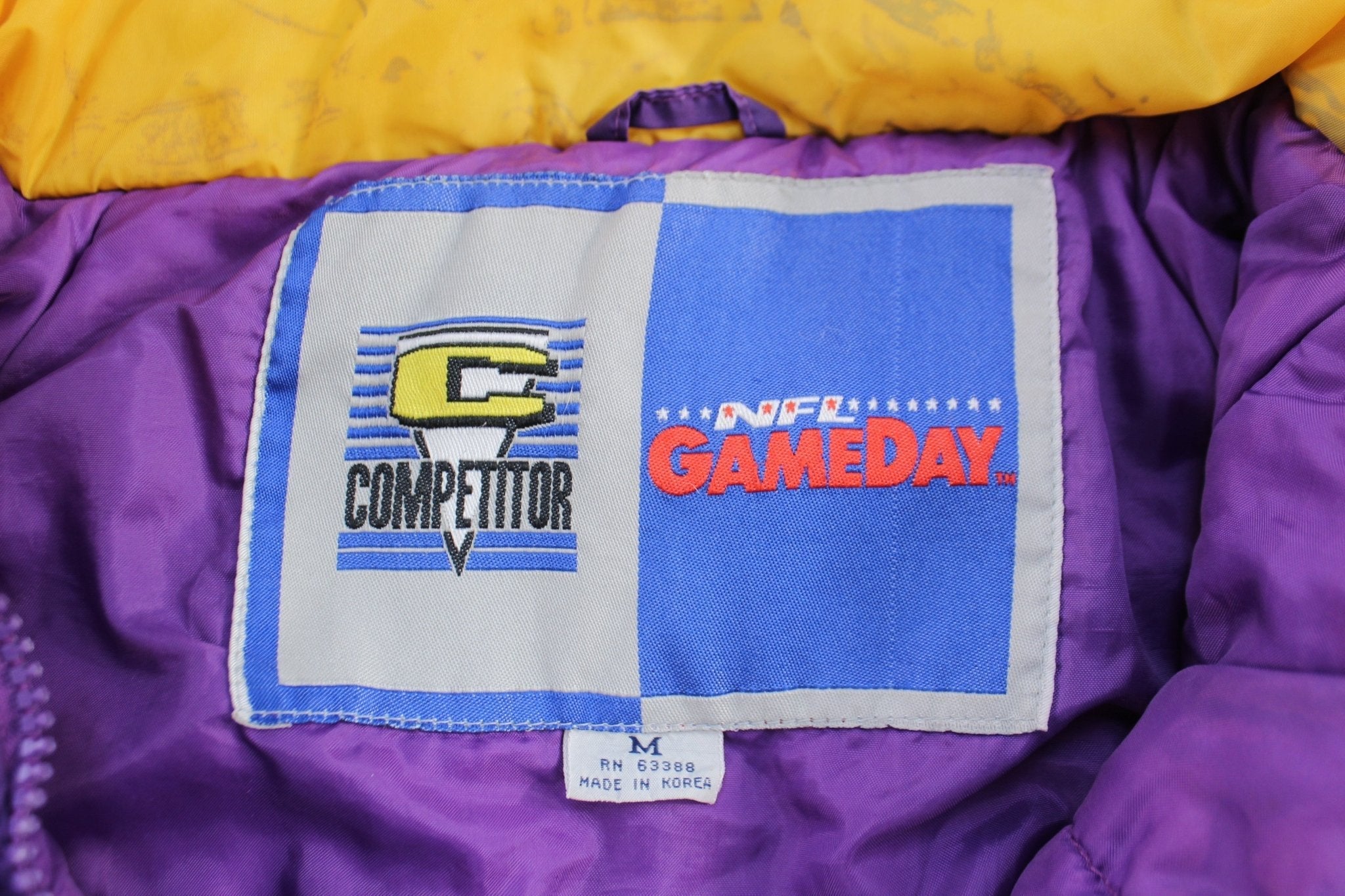 90's Minnesota Vikings Football Embroidered Zip Up Jacket - Jackets - Thrifted Threads